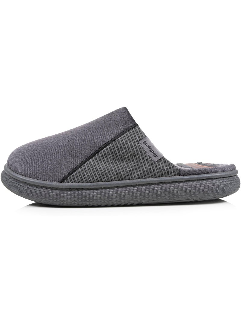 Pantofole mules velluto ultra morbido, suola uomo Isotoner Grigio melangiato - Kiabi