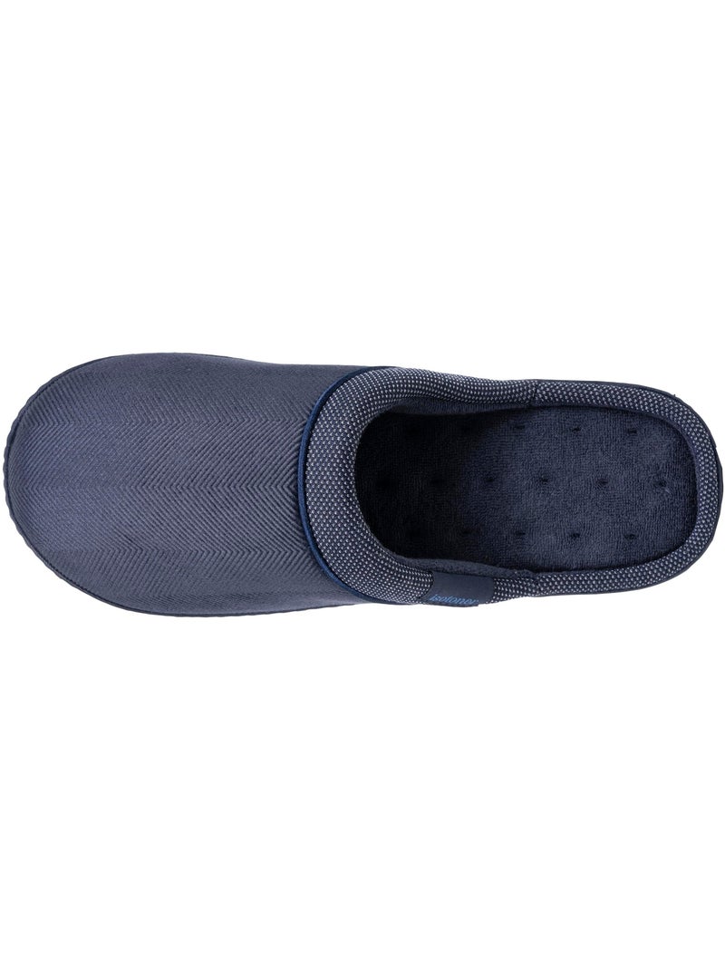 Pantofole mules velluto ultra morbido, supporto plantare uomo Isotoner Blu marino - Kiabi