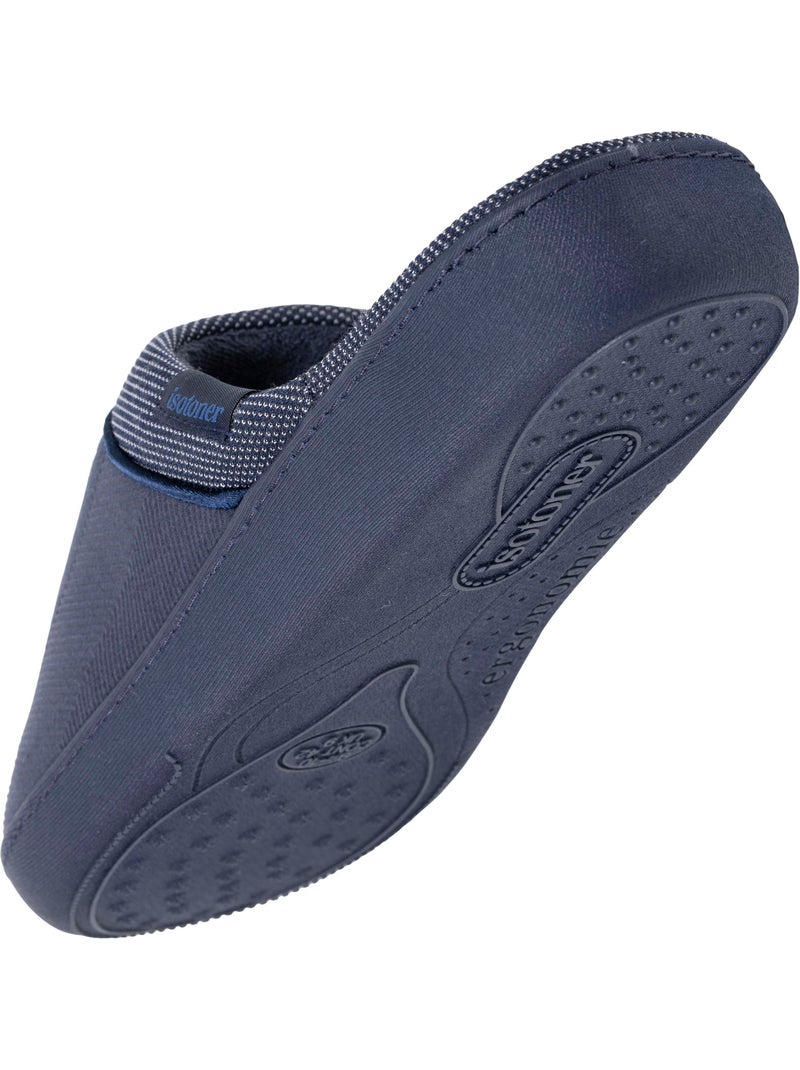 Pantofole mules velluto ultra morbido, supporto plantare uomo Isotoner Blu marino - Kiabi