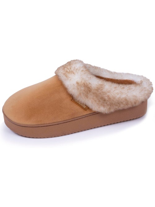Pantofole mules velluto ultra morbido, zeppe donna isotoner - Kiabi