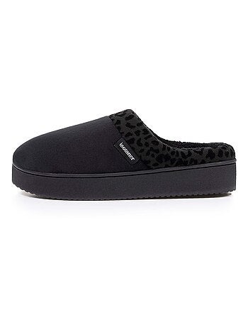 Pantofole mules velluto ultra morbido, zeppe donna Isotoner