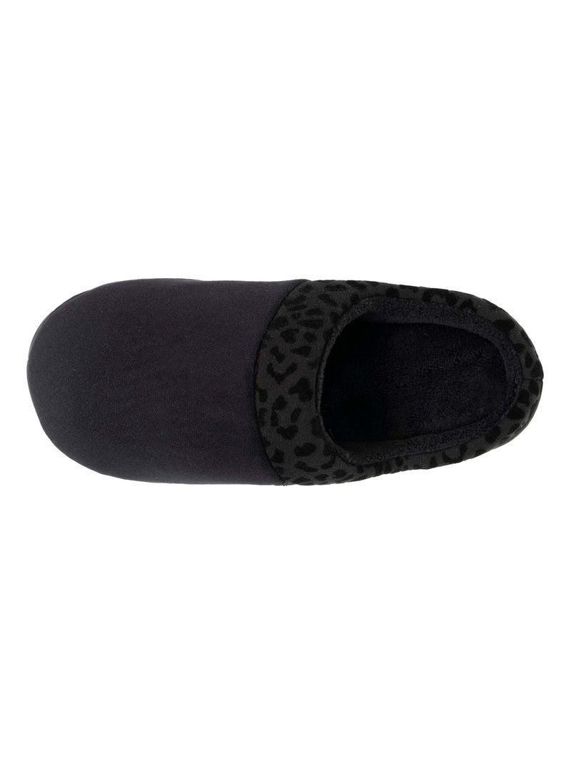 Pantofole mules velluto ultra morbido, zeppe donna Isotoner Nero - Kiabi
