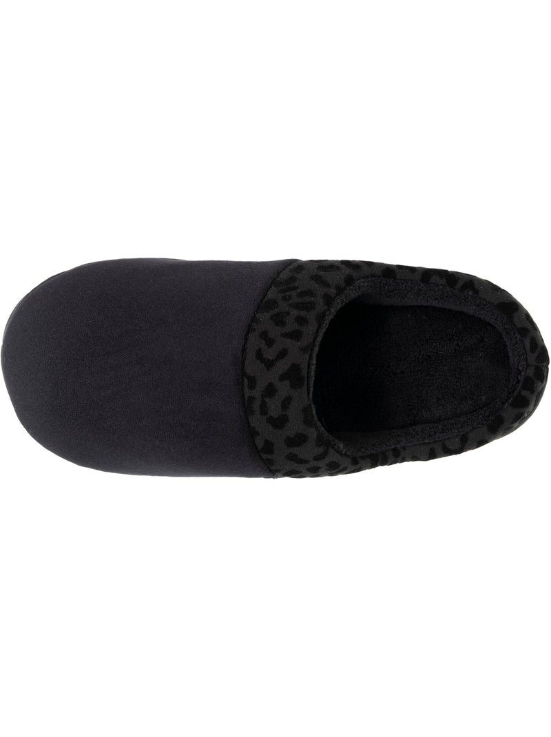 Pantofole mules velluto ultra morbido, zeppe donna Nero - Kiabi