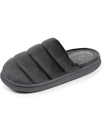 Pantofole mules velluto ultramorbido, suola bloup uomo Isotoner