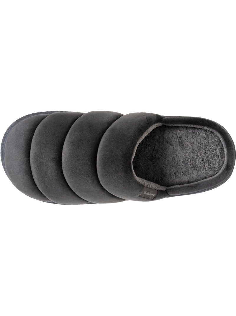 Pantofole mules velluto ultramorbido, suola bloup uomo Isotoner Grigio - Kiabi