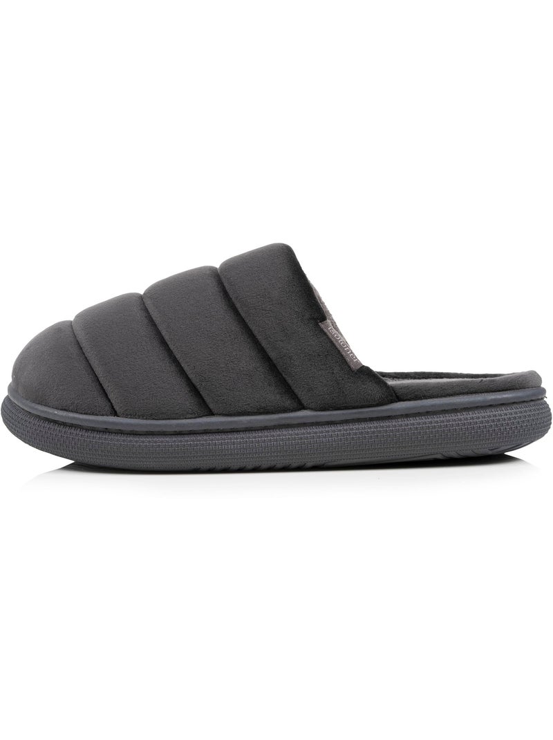 Pantofole mules velluto ultramorbido, suola bloup uomo Isotoner Grigio - Kiabi