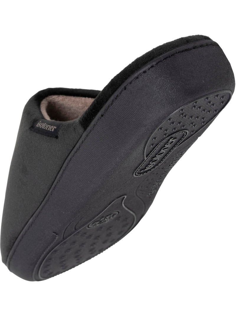 Pantofole mules velluto ultramorbido, supporto plantare uomo Isotoner Nero - Kiabi