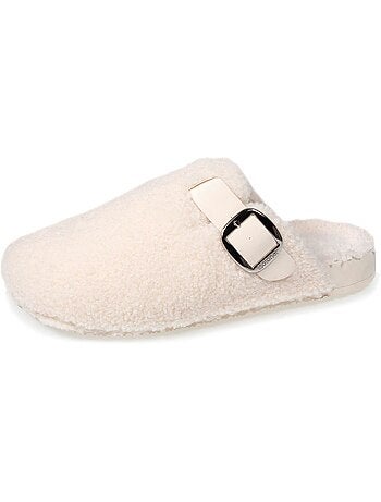 Pantofole mules zoccolo comfort interno in pelliccia donna isotoner