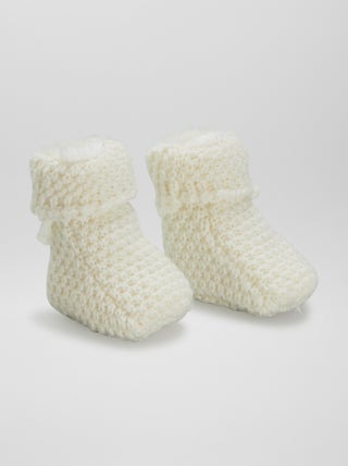 Pantofole 'nascita' in tricot