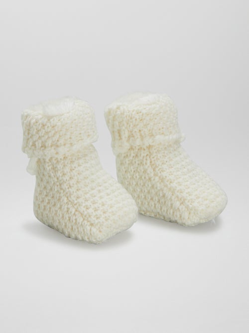 Pantofole 'nascita' in tricot - Kiabi