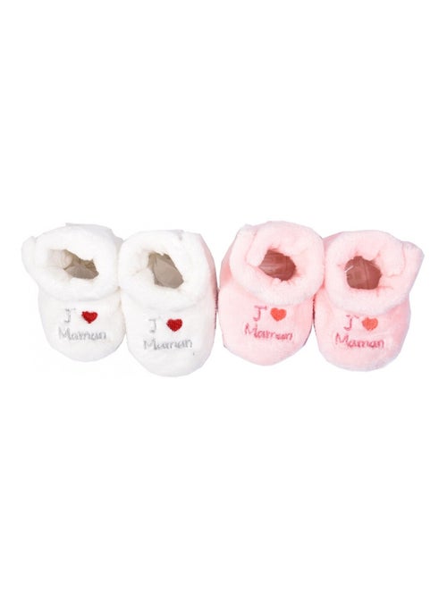 Pantofole neonato Cocooning Fantasia - Confezione da 2 - Kiabi Pantofole neonato Cocooning Fantasia - Confezione da 2 - Kiabi