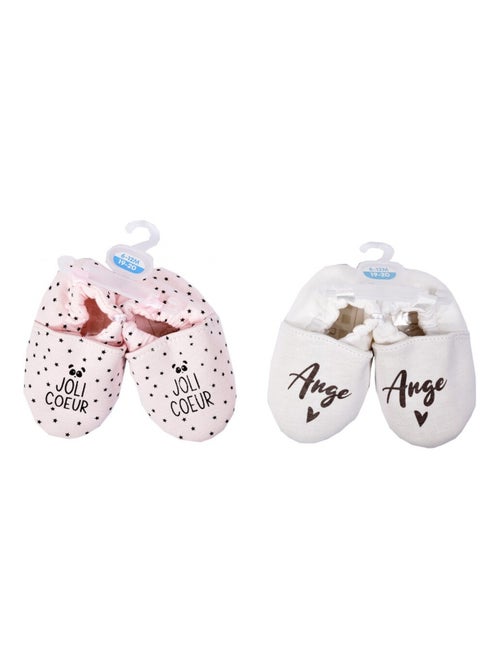 Pantofole neonato Cocooning Fantasia - Confezione da 2 - Kiabi