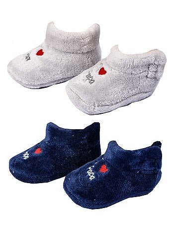 Pantofole neonato Cocooning Fantasia - Confezione da 2