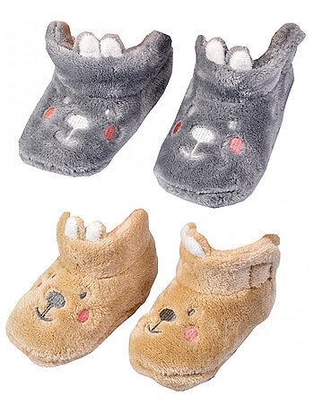 Pantofole neonato Cocooning Fantasia - Confezione da 2