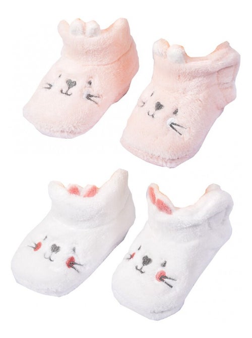 Pantofole neonato Cocooning Fantasia - Confezione da 2 - Kiabi Pantofole neonato Cocooning Fantasia - Confezione da 2 - Kiabi