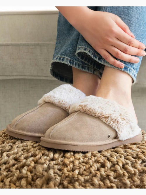 Pantofole pelle calda e foderata donna isotoner - Kiabi Pantofole pelle calda e foderata donna isotoner - Kiabi