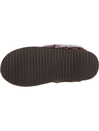 Pantofole pelle calda e foderata donna isotoner
