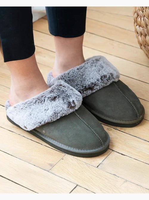 Pantofole pelle calda e foderata donna isotoner - Kiabi Pantofole pelle calda e foderata donna isotoner - Kiabi