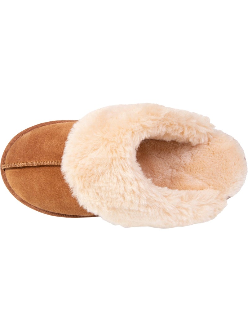 Pantofole  pelle calda e foderata donna isotoner Cammello - Kiabi