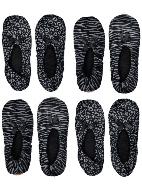 Pantofole per Donna INFINITIF Comfort Confezione da 4 - Kiabi