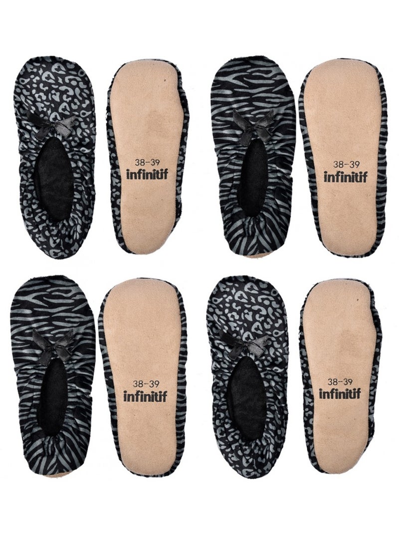 Pantofole per Donna INFINITIF Comfort Confezione da 4 Multicolore - Kiabi