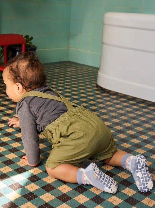 Pantofole per motricità 2 'gattonare' - Kitchoun - Kiabi