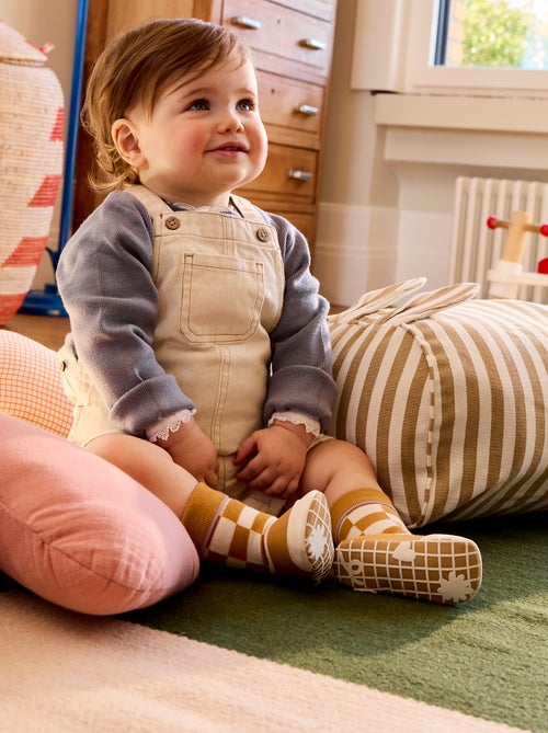 Pantofole per motricità 2 'gattonare' - Kitchoun - Kiabi