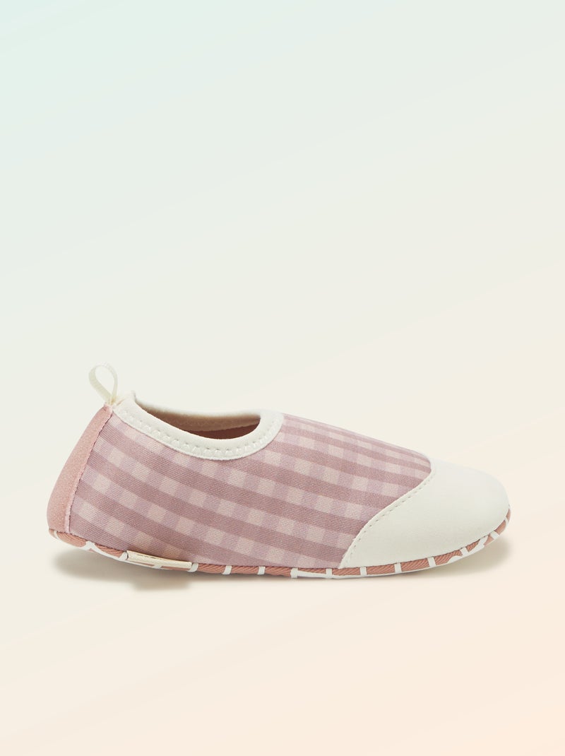 Pantofole per motricità 2 'gattonare' - Kitchoun Rosa - Kiabi