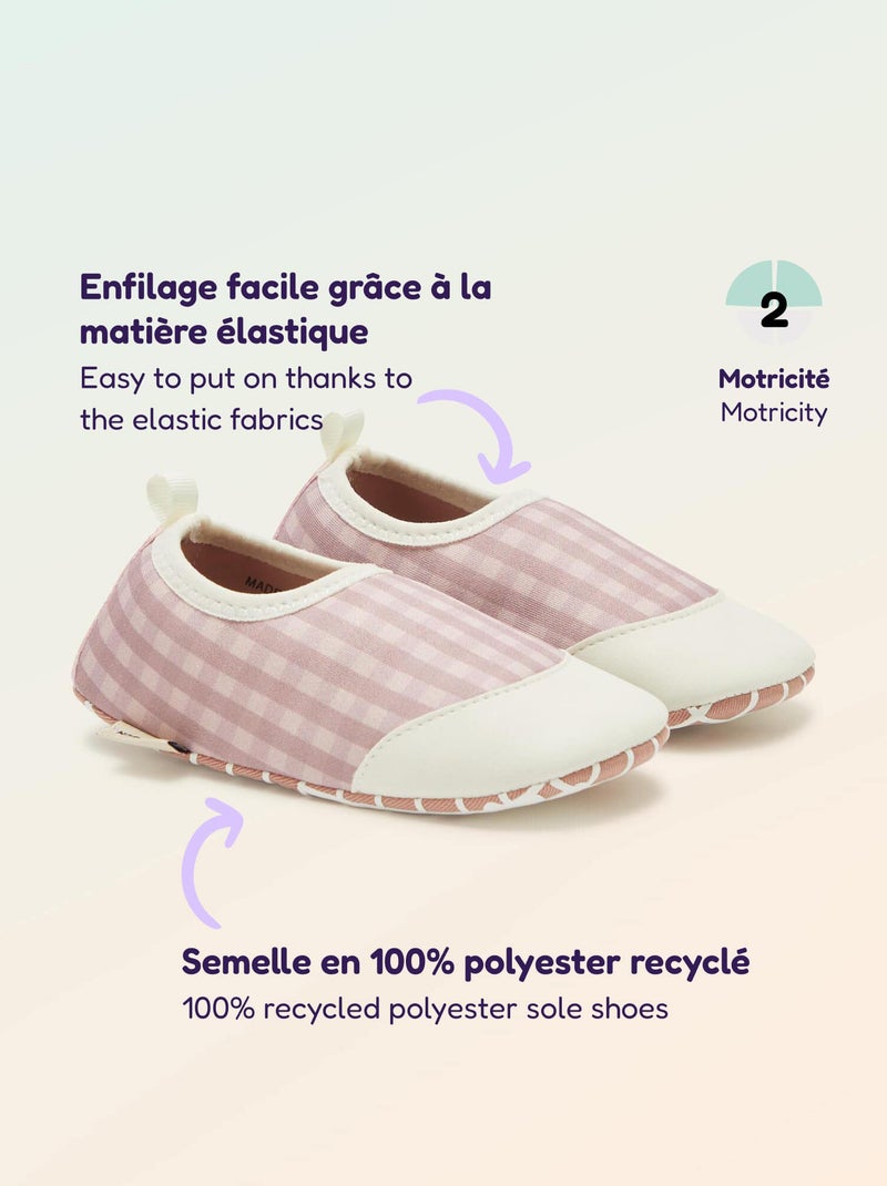 Pantofole per motricità 2 'gattonare' - Kitchoun Rosa - Kiabi