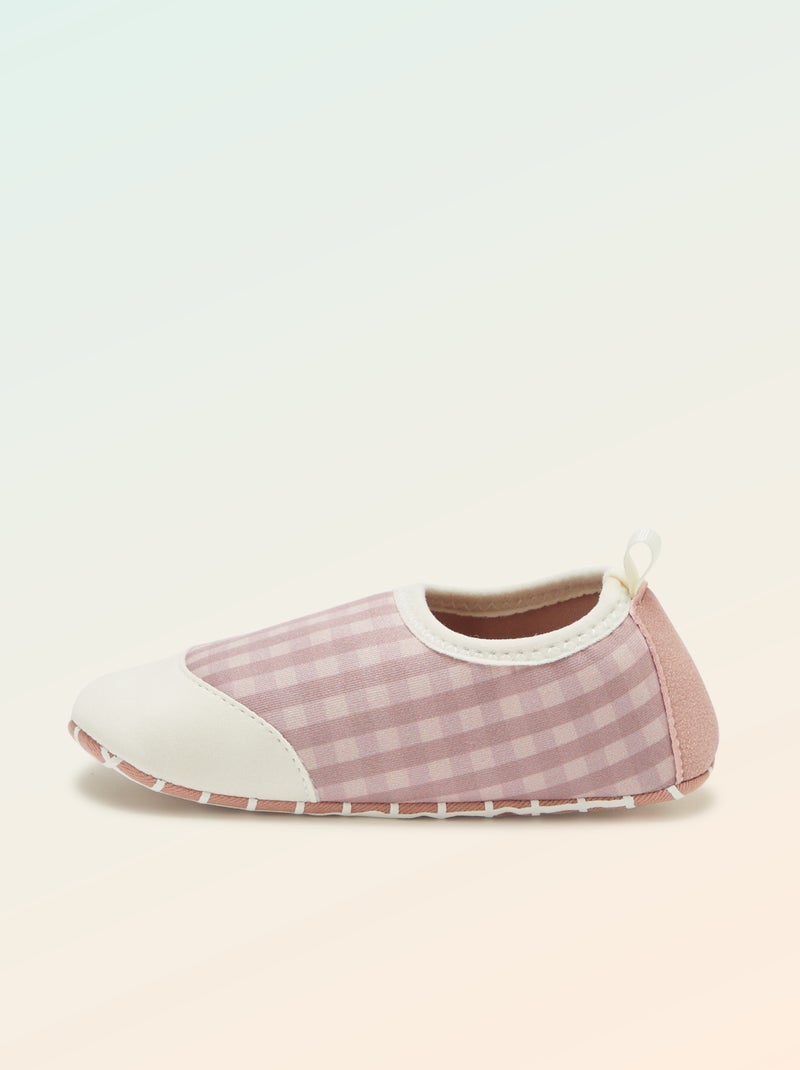 Pantofole per motricità 2 'gattonare' - Kitchoun Rosa - Kiabi