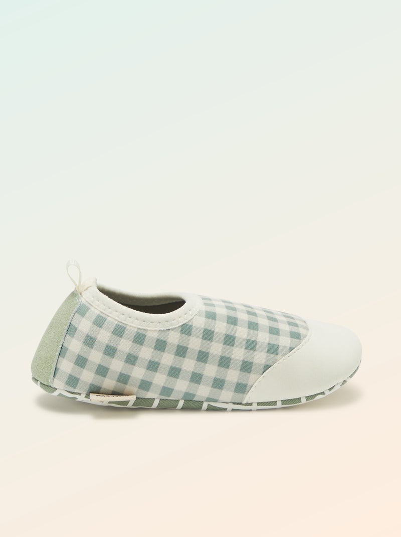 Pantofole per motricità 2 'gattonare' - Kitchoun Verde - Kiabi