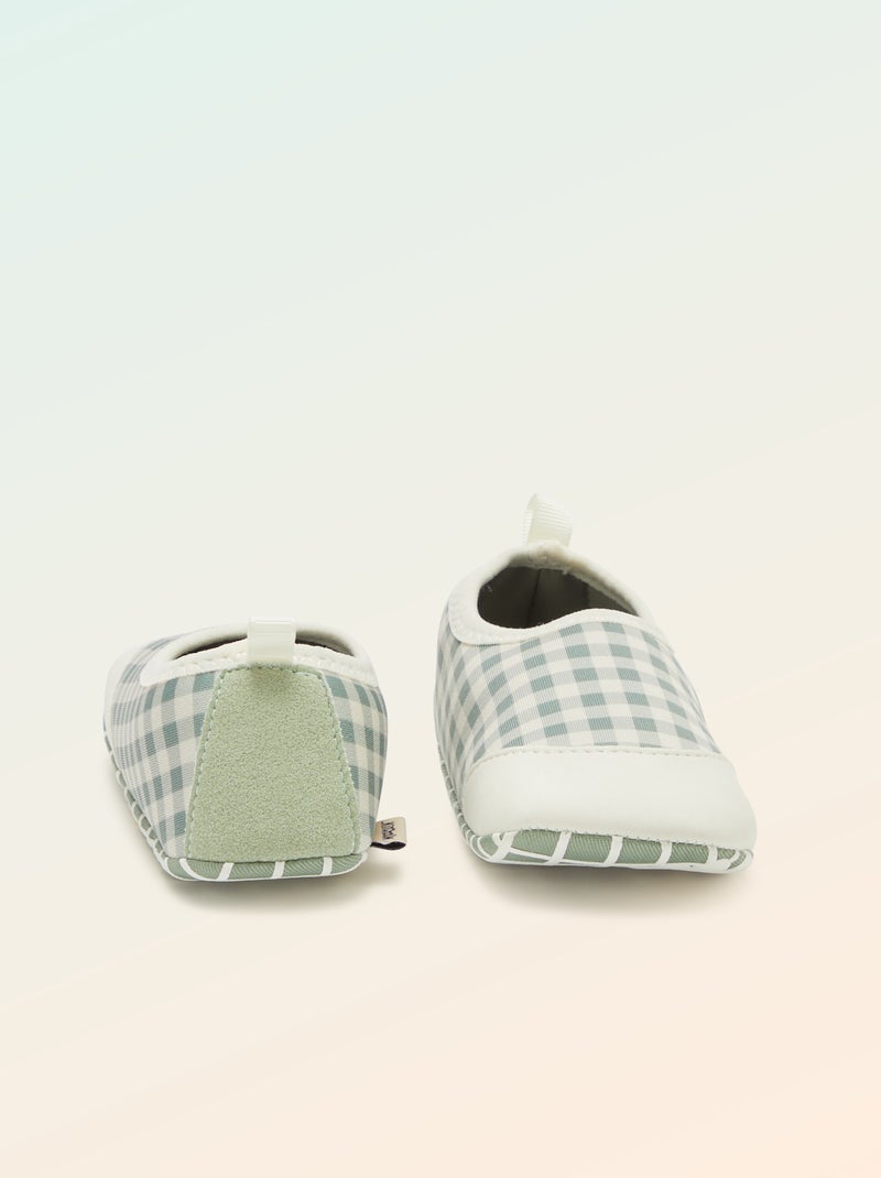 Pantofole per motricità 2 'gattonare' - Kitchoun Verde - Kiabi