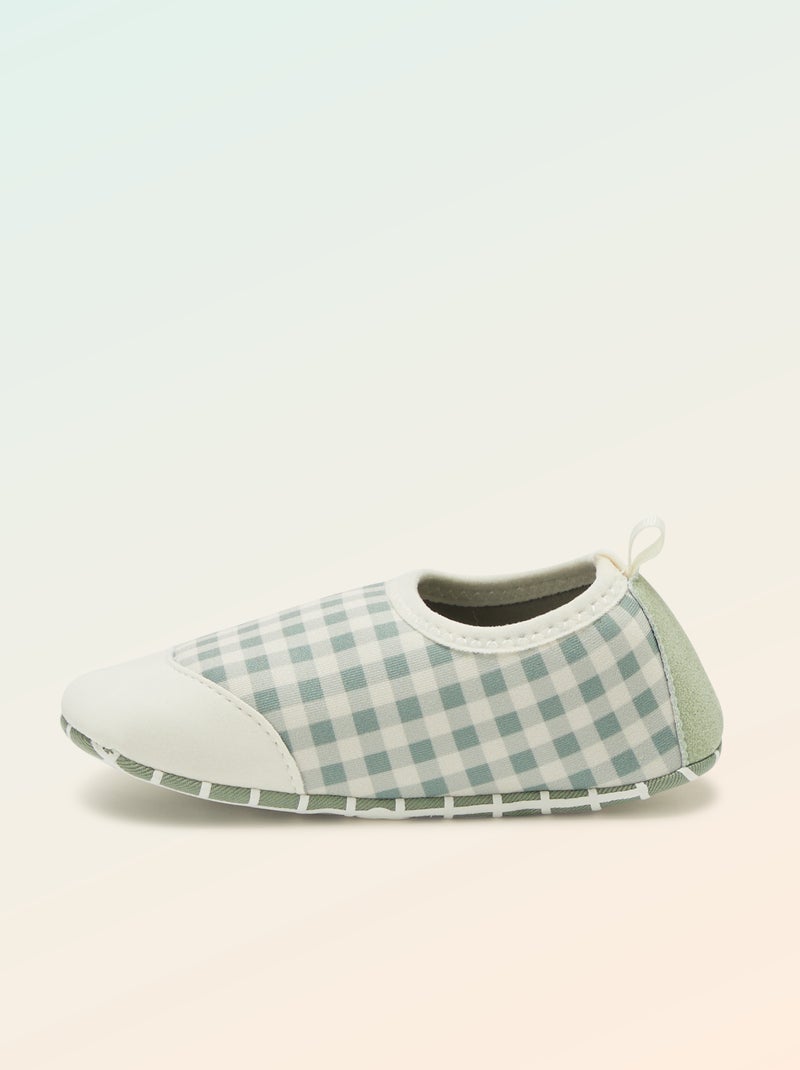 Pantofole per motricità 2 'gattonare' - Kitchoun Verde - Kiabi