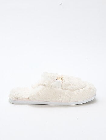 Pantofole sabot in ecopelliccia