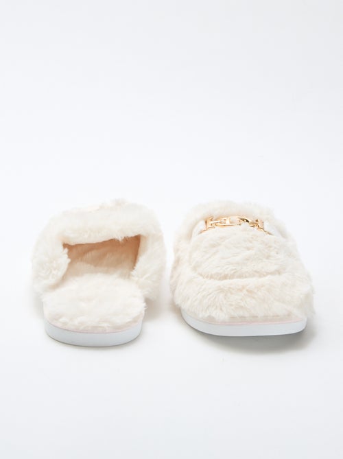 Pantofole sabot in ecopelliccia - Kiabi