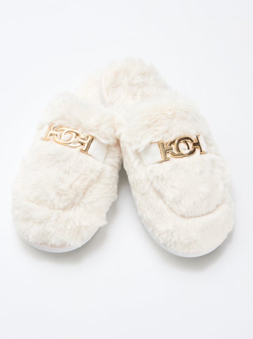 Pantofole sabot in ecopelliccia - Kiabi