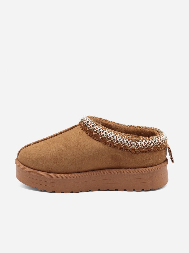 Pantofole senza lacci Cammello - Kiabi