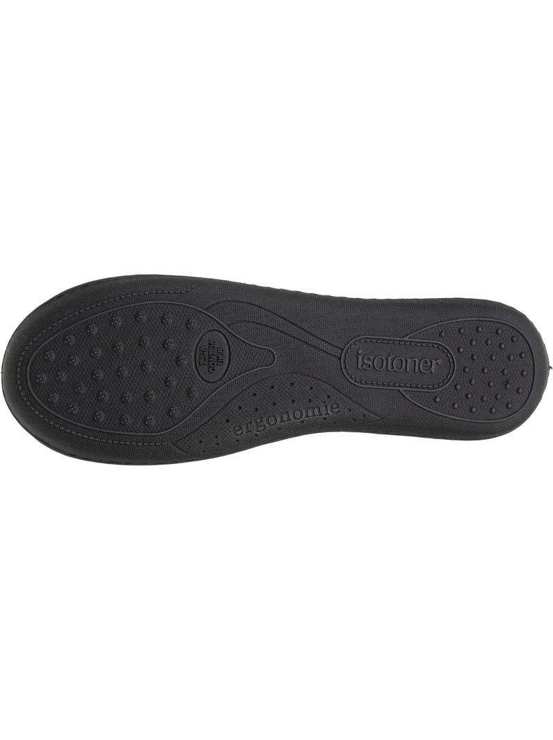 Pantofole  soletta ergonomica, calda donna Nero - Kiabi