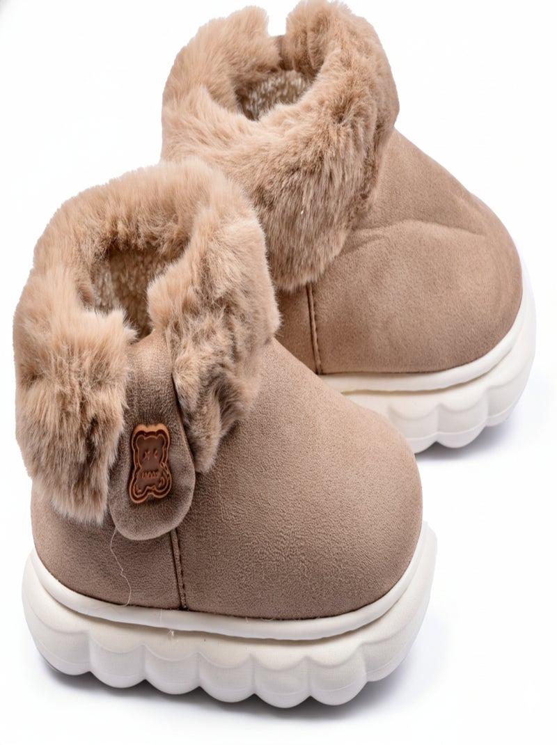 Pantofole Stivaletti Bambina Calde e Leggere MP9760 Marrone - Kiabi