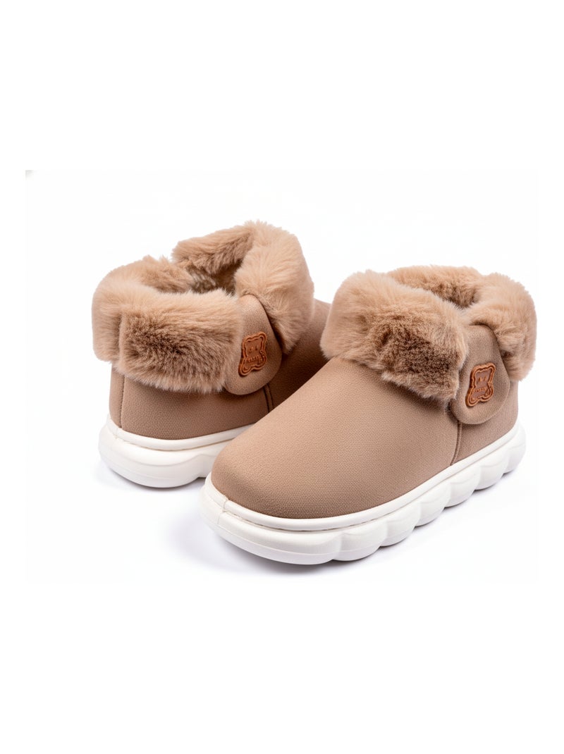 Pantofole Stivaletti Bambina Calde e Leggere MP9760 Marrone - Kiabi