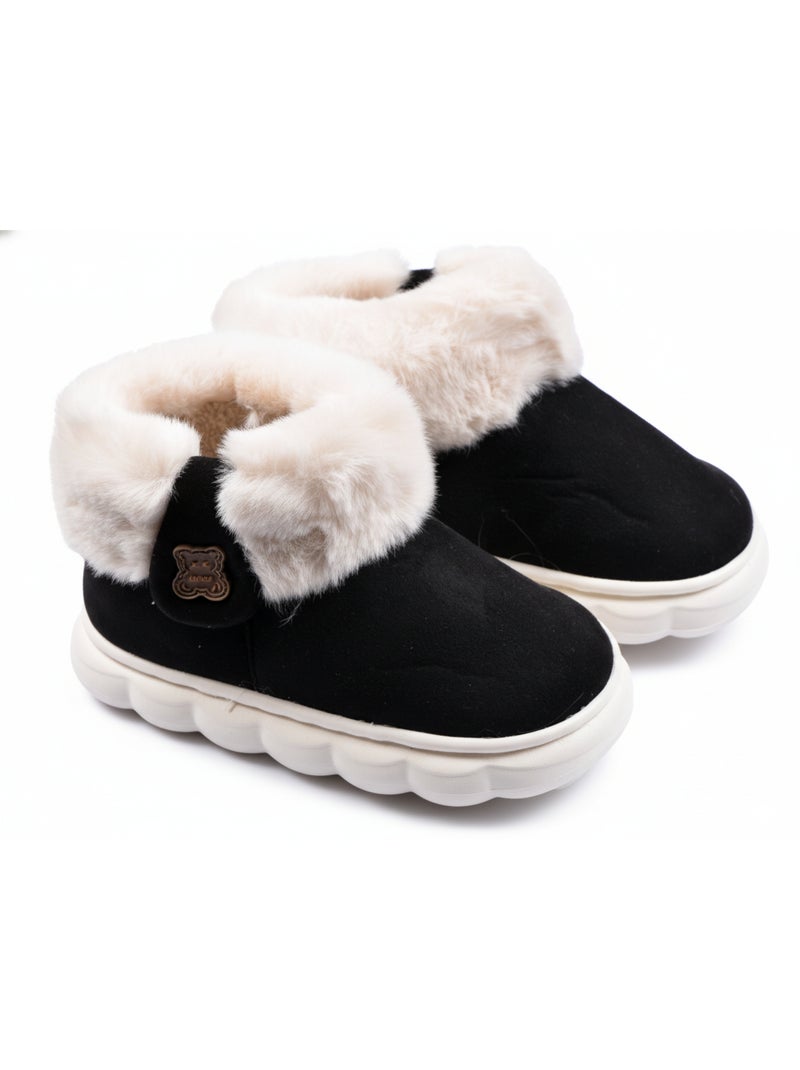 Pantofole Stivaletti Bambina Calde e Leggere MP9760 Nero - Kiabi