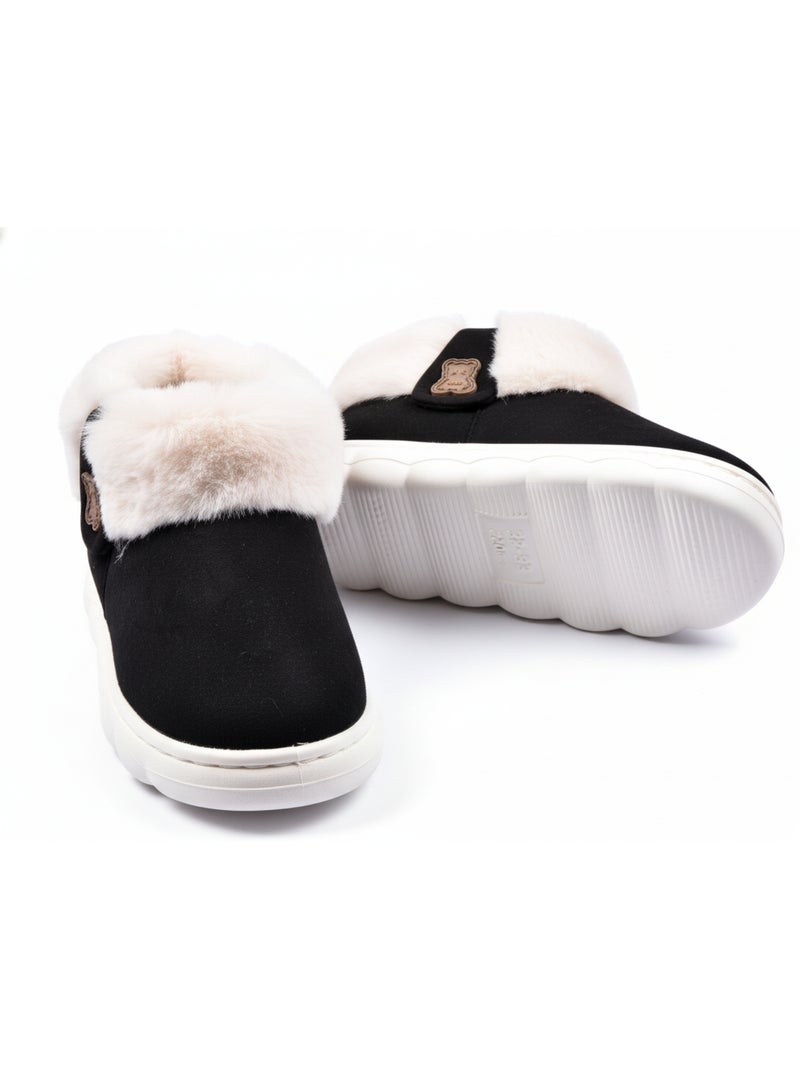 Pantofole Stivaletti Bambina Calde e Leggere MP9760 Nero - Kiabi
