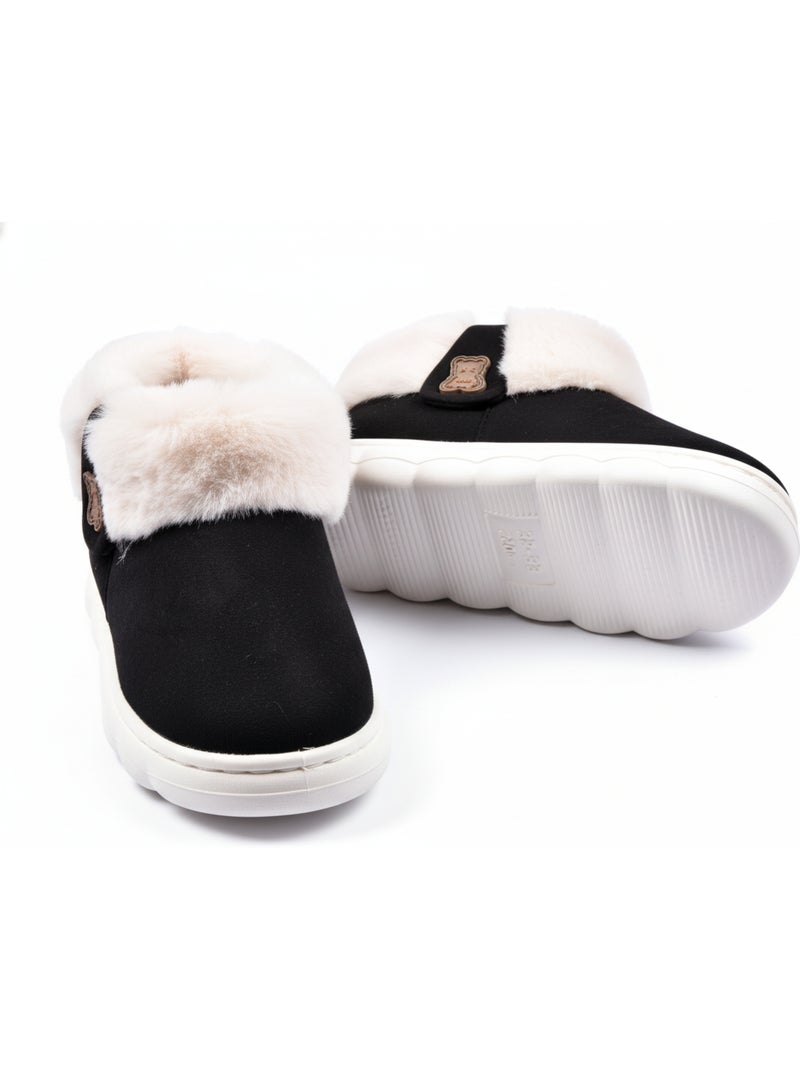 Pantofole Stivaletti Bambina Caldi e Leggeri MP9760 Nero - Kiabi