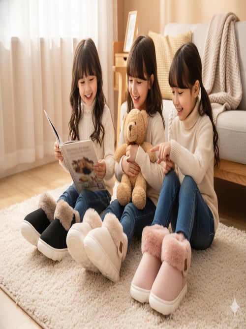 Pantofole Stivaletti Bambina Caldi e Leggeri MP9760 - Kiabi Pantofole Stivaletti Bambina Caldi e Leggeri MP9760 - Kiabi
