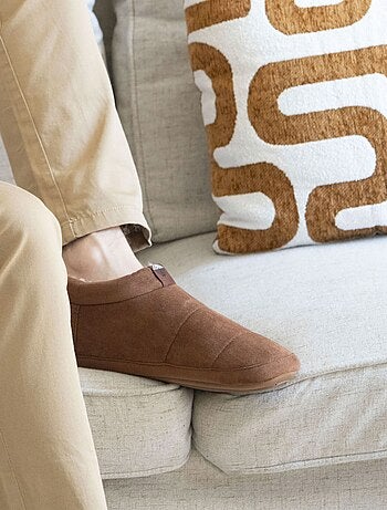 Pantofole stivaletti camoscio - Suola in gomma ultra morbida uomo Isotoner