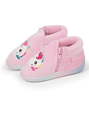 Pantofole stivaletti con cerniera, facile da indossare, buon neonato bambina isotoner