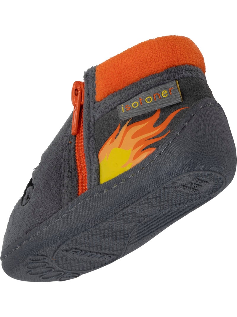 Pantofole stivaletti con cerniera, facile da indossare, buon neonato bambino Grigio grigio - Kiabi
