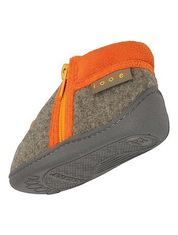 Pantofole stivaletti con cerniera, facile da indossare, buon neonato bambino Isotoner