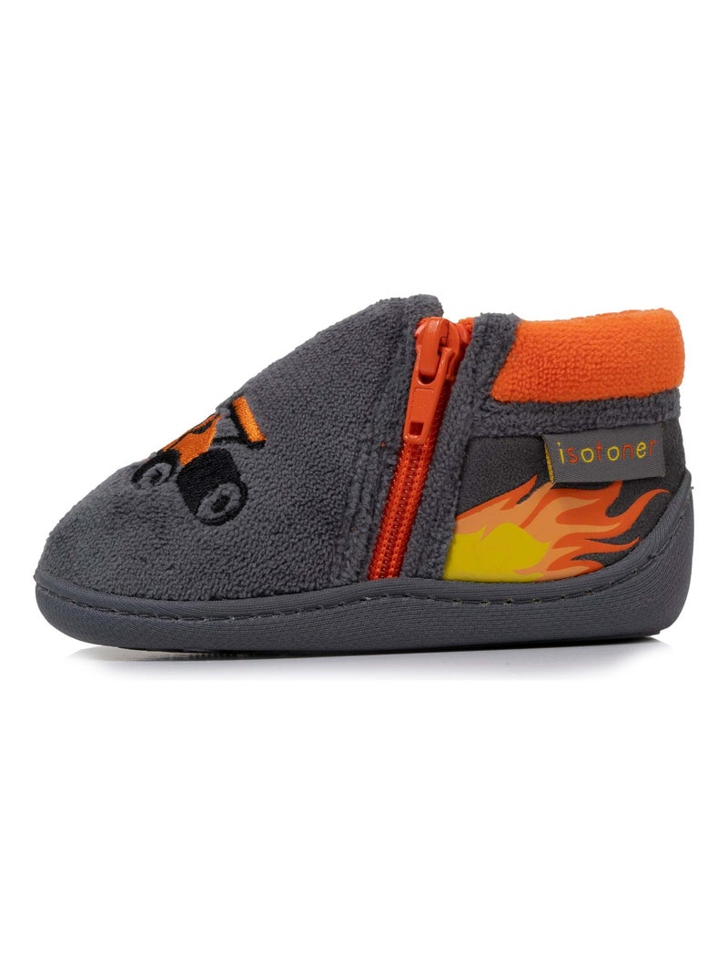 Pantofole stivaletti con cerniera, facile da indossare, buon neonato bambino Isotoner Grigio grigio - Kiabi