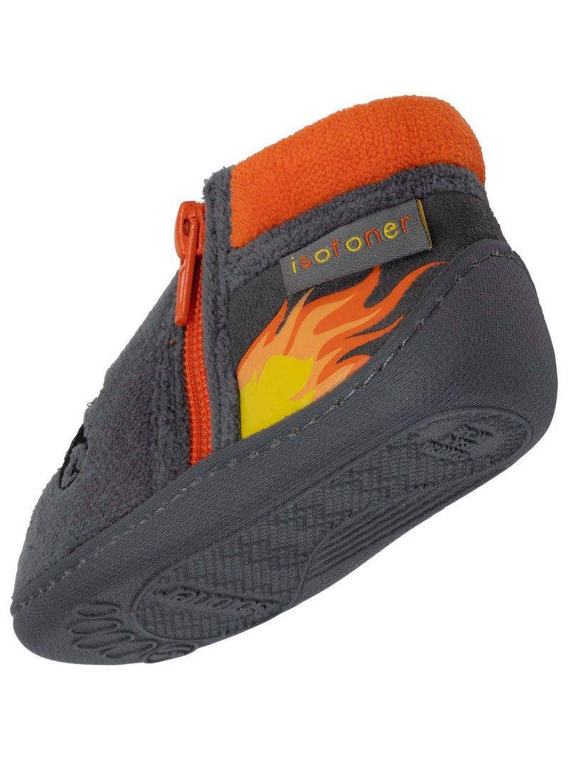 Pantofole stivaletti con cerniera, facile da indossare, buon neonato bambino Isotoner Grigio grigio - Kiabi